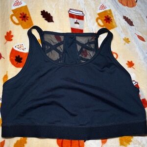Torrid Black Mesh Sports Bra